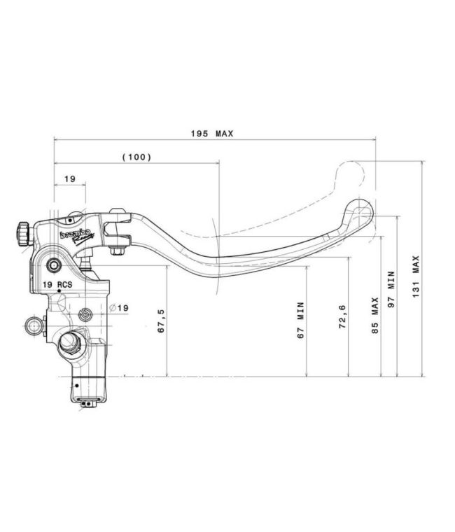 Brembo 19 RCS Front Brake Master Cylinder